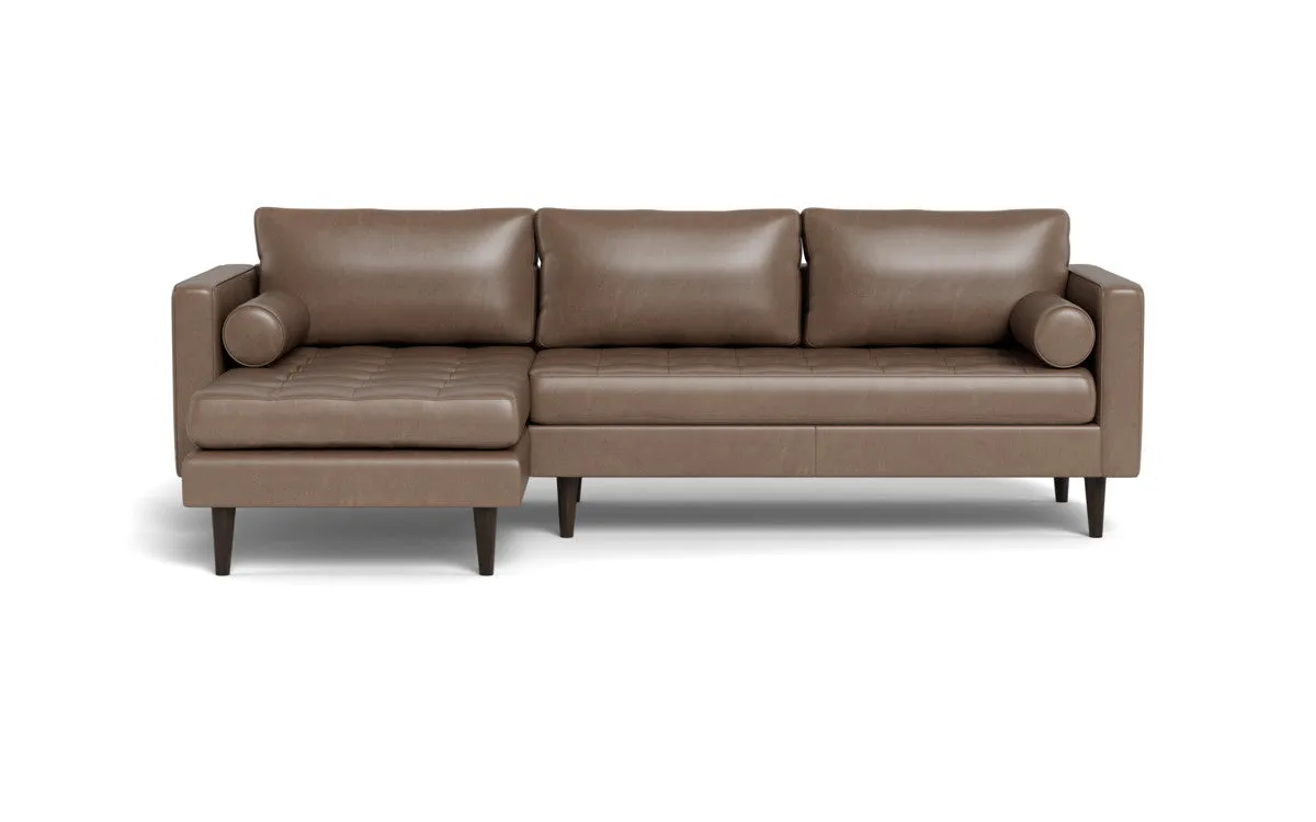 Ladybird 102" Leather Left Chaise Sectional