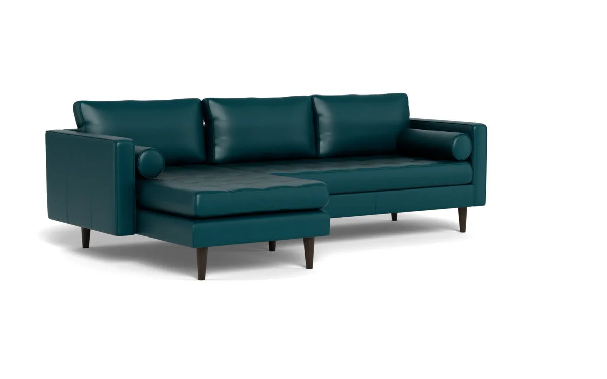Ladybird 102" Leather Left Chaise Sectional