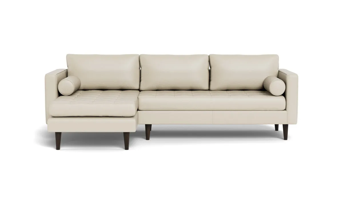 Ladybird 102" Leather Left Chaise Sectional
