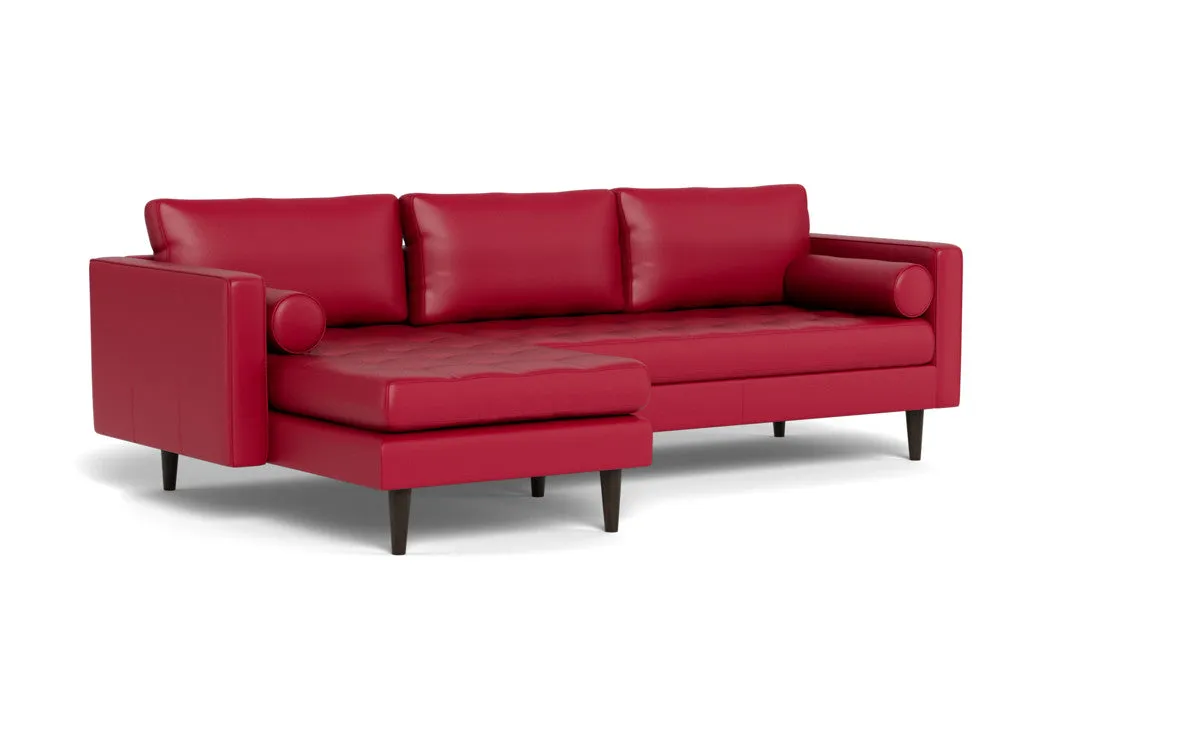 Ladybird 102" Leather Left Chaise Sectional