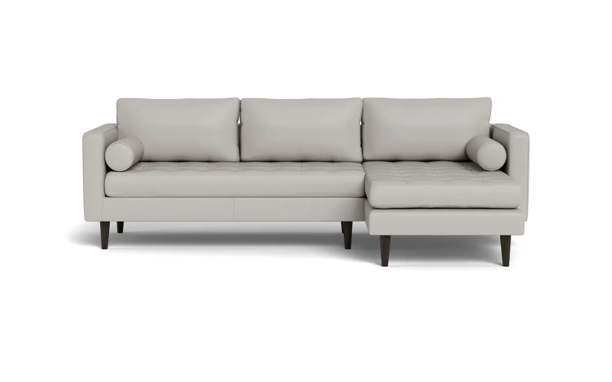 Ladybird 102" Leather Right Chaise Sectional