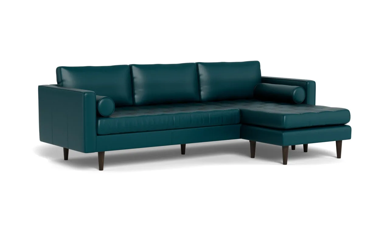 Ladybird 104" Leather  Reversible Sofa Chaise