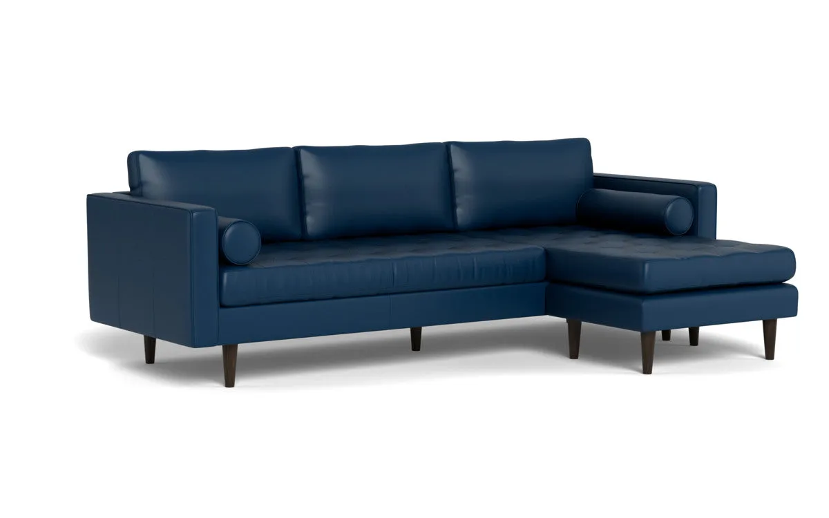 Ladybird 104" Leather  Reversible Sofa Chaise