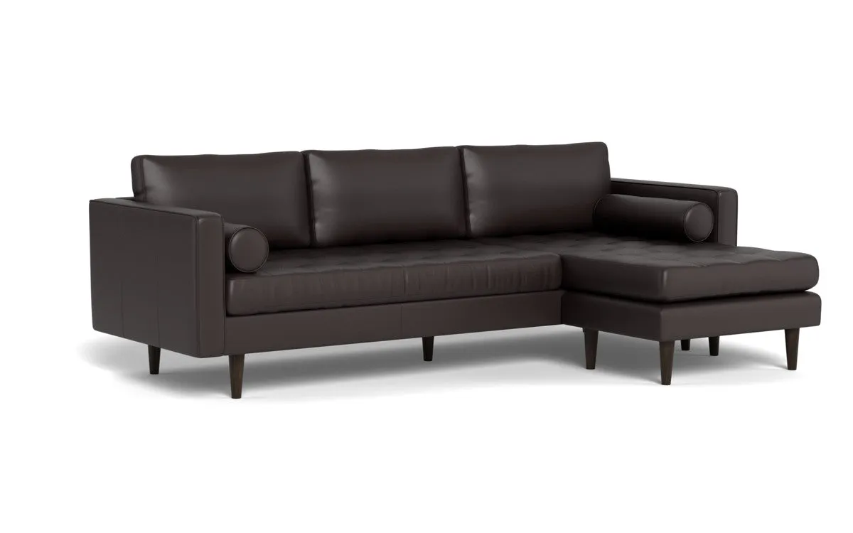 Ladybird 104" Leather  Reversible Sofa Chaise