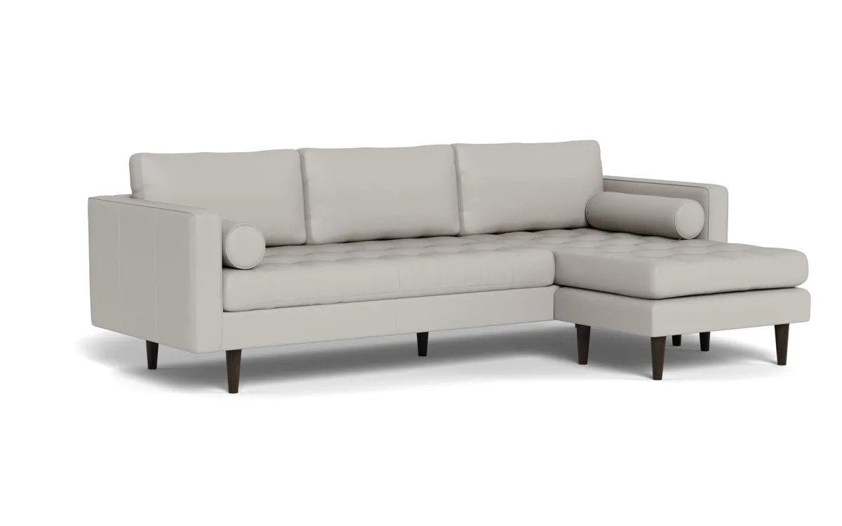 Ladybird 104" Leather  Reversible Sofa Chaise