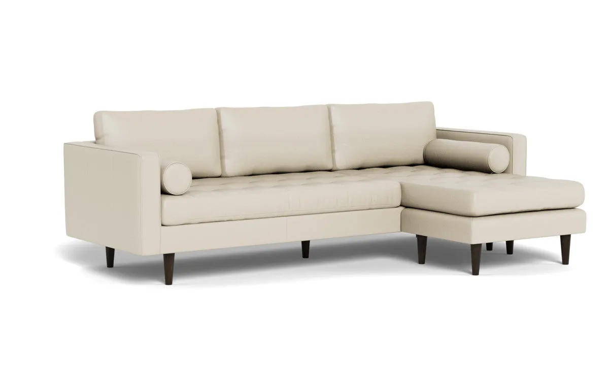 Ladybird 104" Leather  Reversible Sofa Chaise