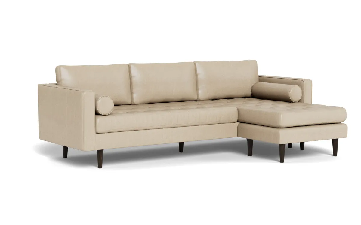 Ladybird 104" Leather  Reversible Sofa Chaise