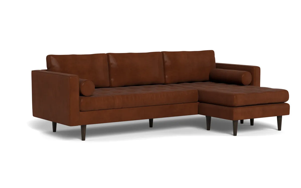 Ladybird 104" Leather  Reversible Sofa Chaise