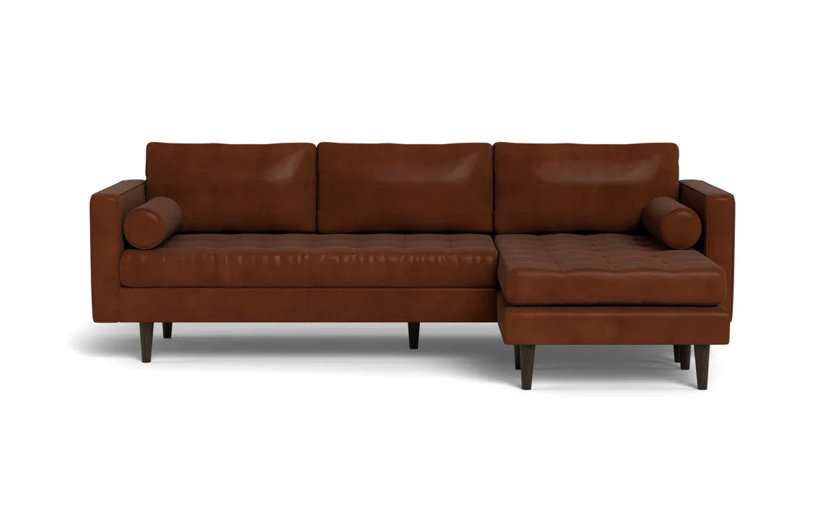 Ladybird 104" Leather  Reversible Sofa Chaise