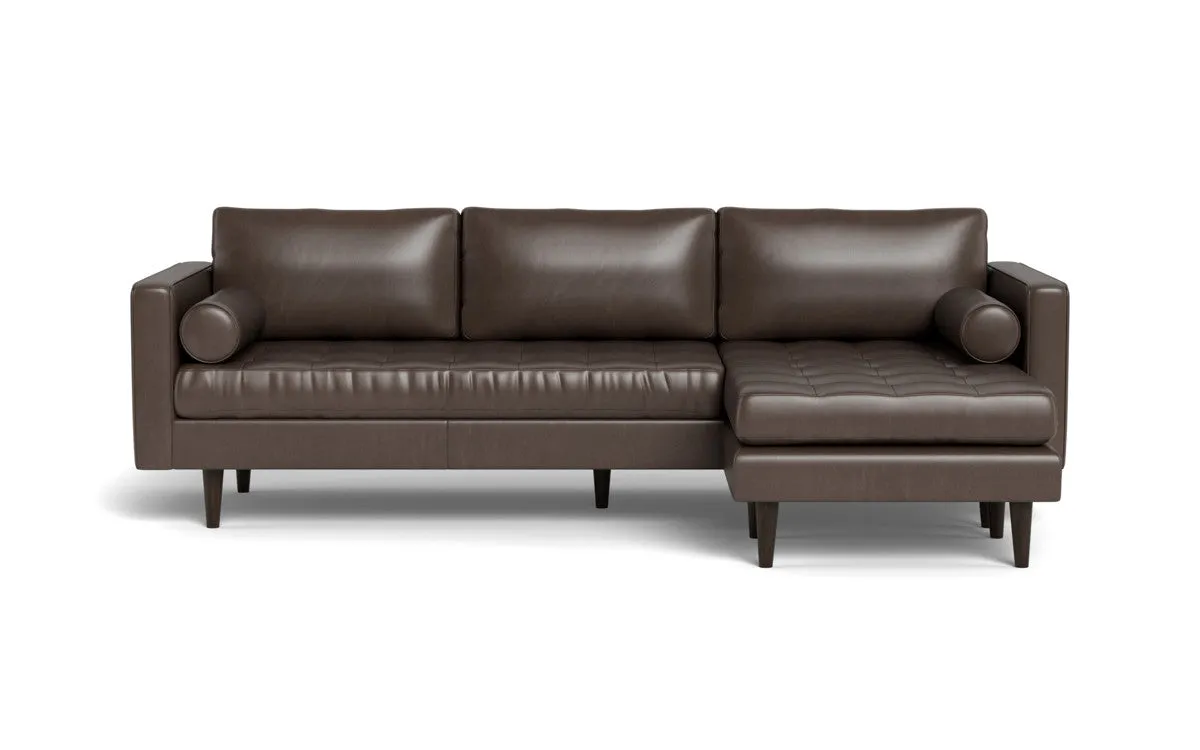Ladybird 104" Leather  Reversible Sofa Chaise