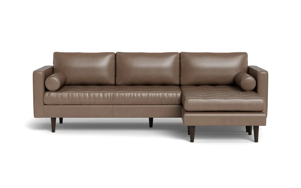 Ladybird 104" Leather  Reversible Sofa Chaise