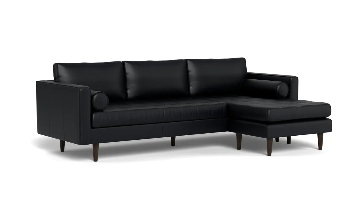 Ladybird 104" Leather  Reversible Sofa Chaise
