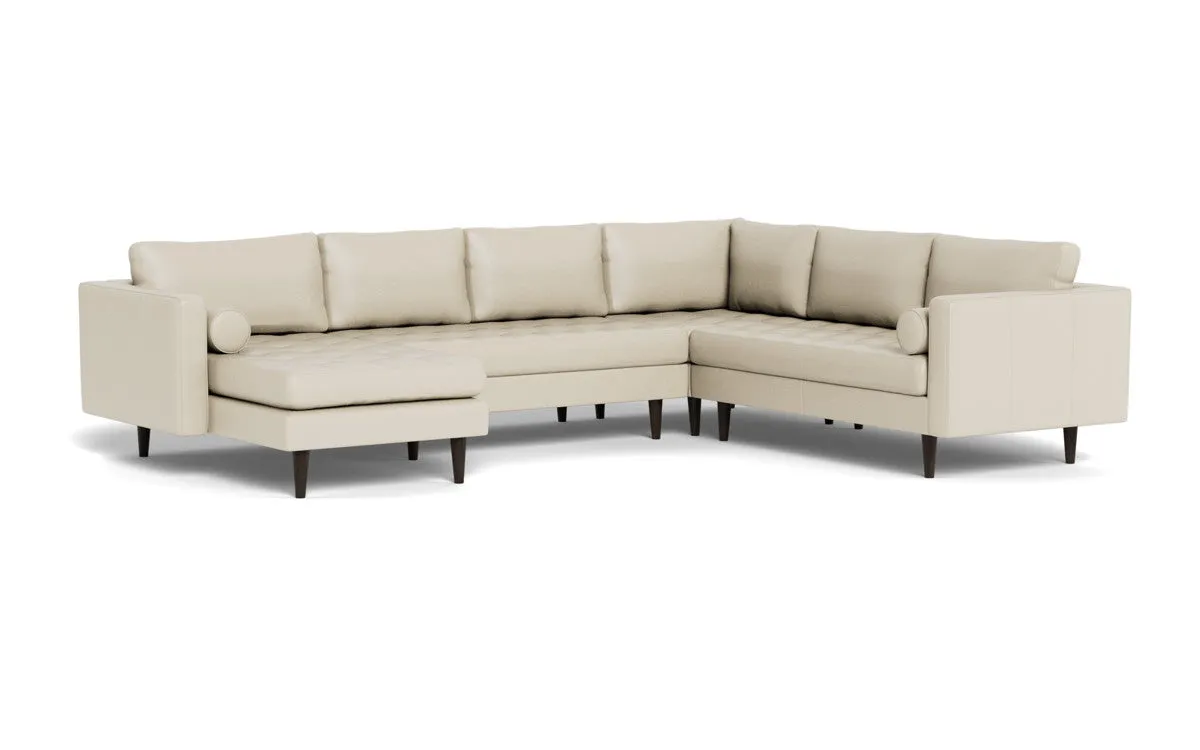 Ladybird 133" Leather Corner Sectionals w. Left Chaise