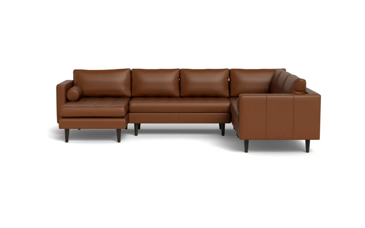 Ladybird 133" Leather Corner Sectionals w. Left Chaise