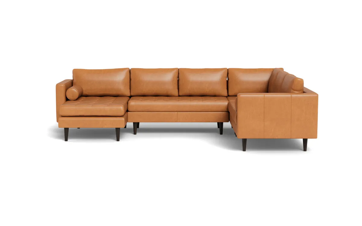 Ladybird 133" Leather Corner Sectionals w. Left Chaise