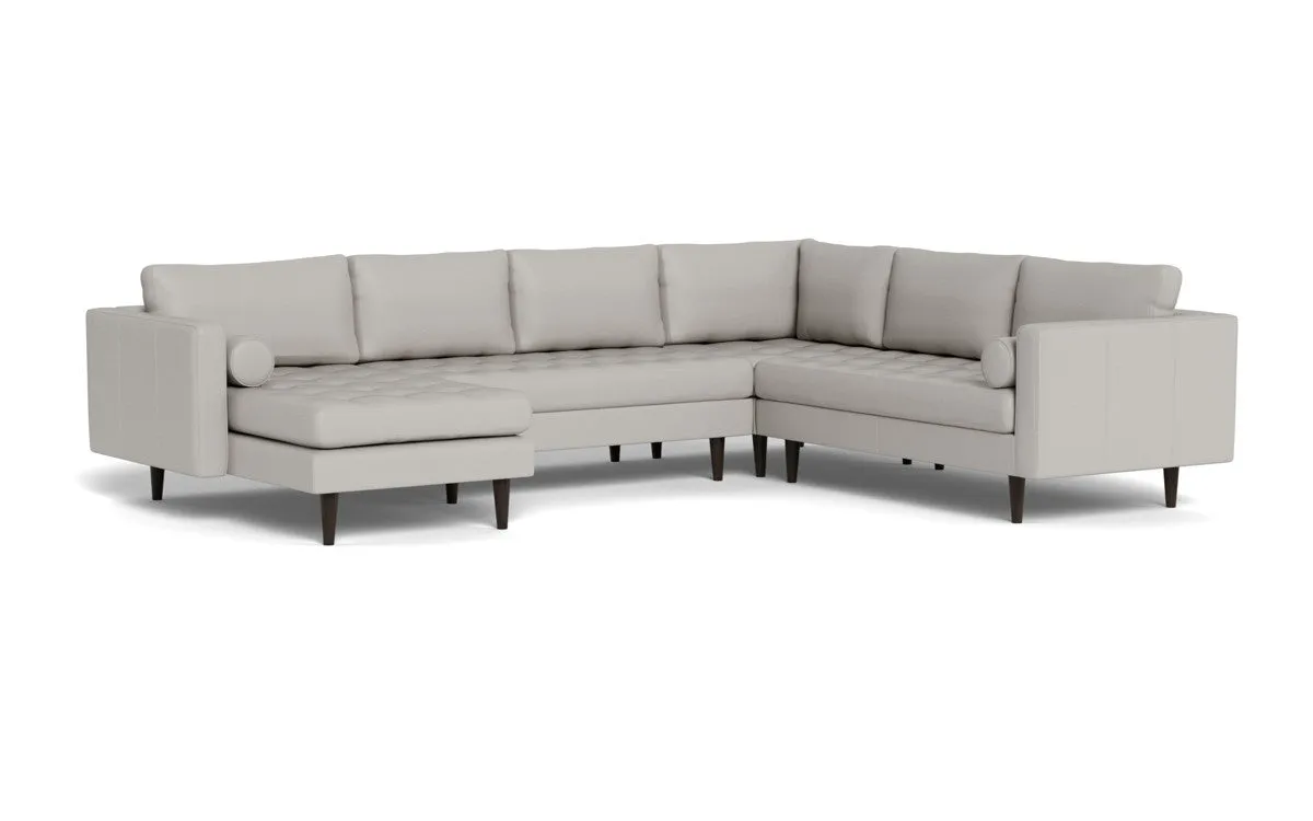 Ladybird 133" Leather Corner Sectionals w. Left Chaise