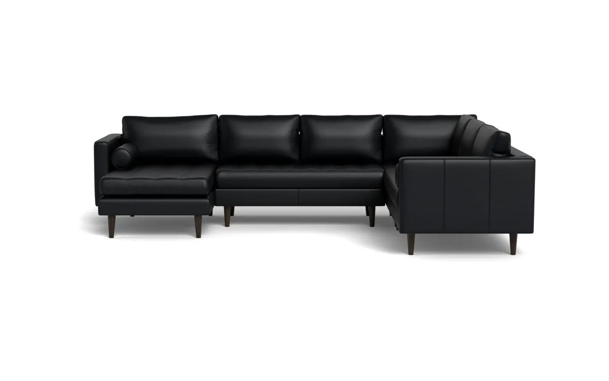 Ladybird 133" Leather Corner Sectionals w. Left Chaise