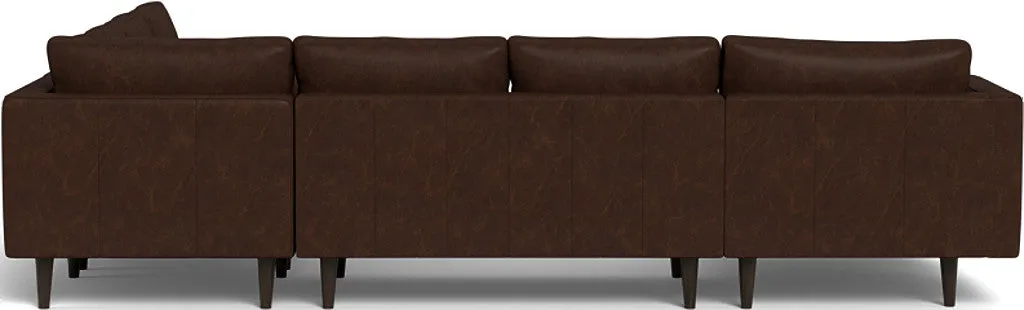 Ladybird 133" Leather Corner Sectionals w. Left Chaise