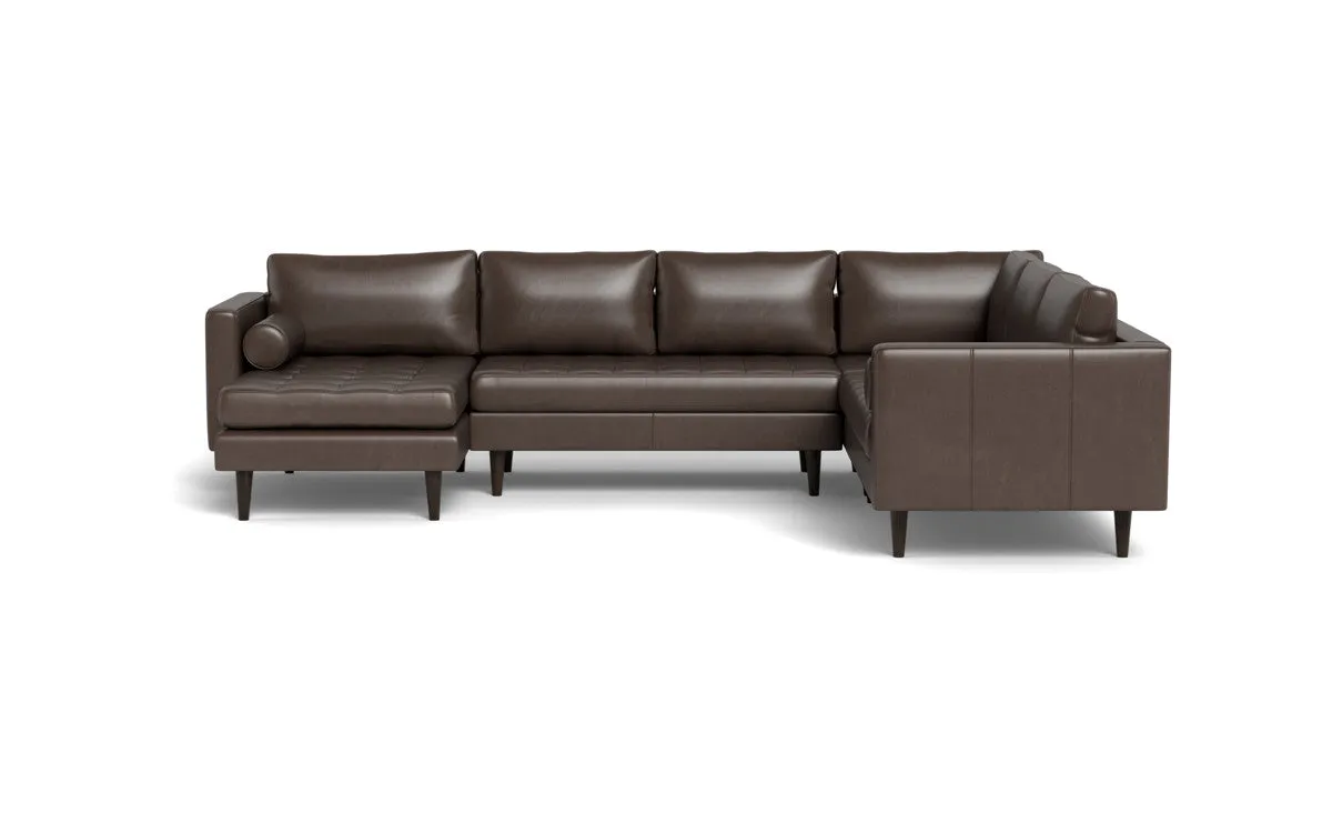 Ladybird 133" Leather Corner Sectionals w. Left Chaise