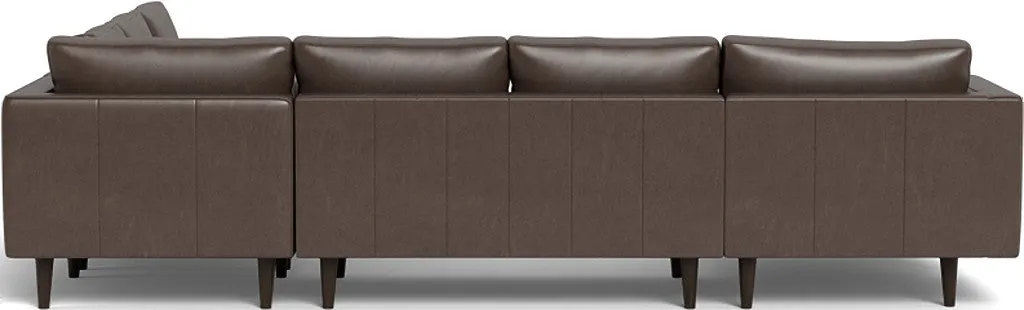 Ladybird 133" Leather Corner Sectionals w. Left Chaise