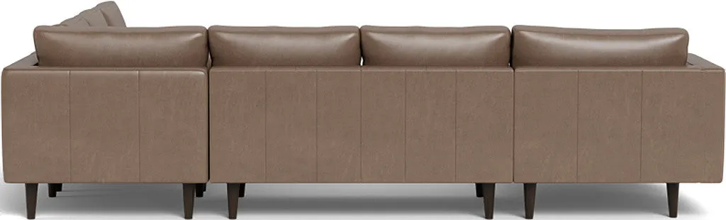 Ladybird 133" Leather Corner Sectionals w. Left Chaise