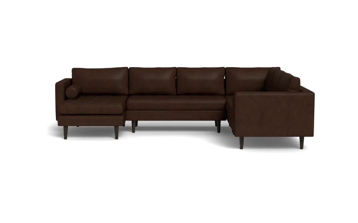 Ladybird 133" Leather Corner Sectionals w. Left Chaise