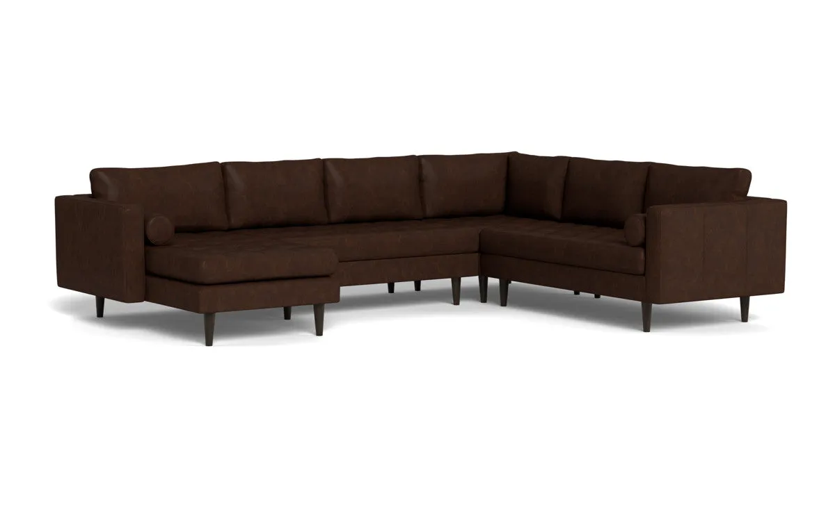 Ladybird 133" Leather Corner Sectionals w. Left Chaise