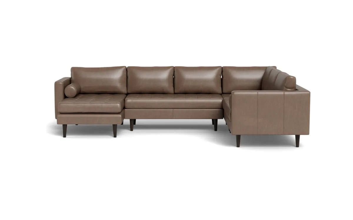 Ladybird 133" Leather Corner Sectionals w. Left Chaise
