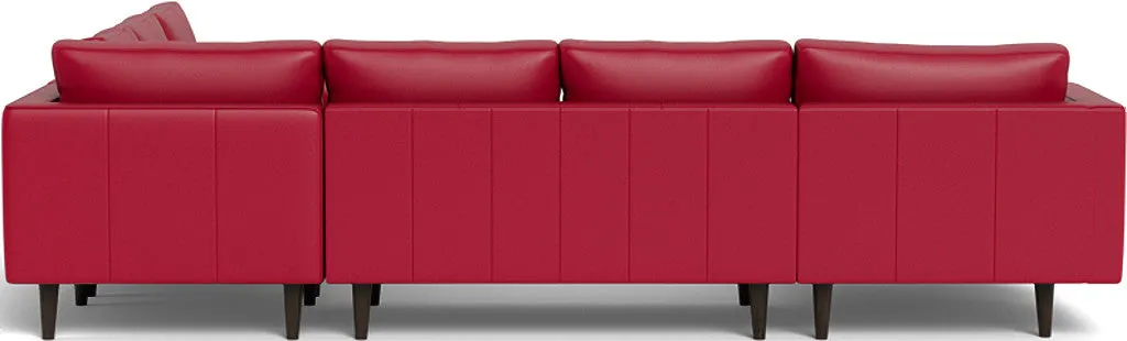 Ladybird 133" Leather Corner Sectionals w. Left Chaise