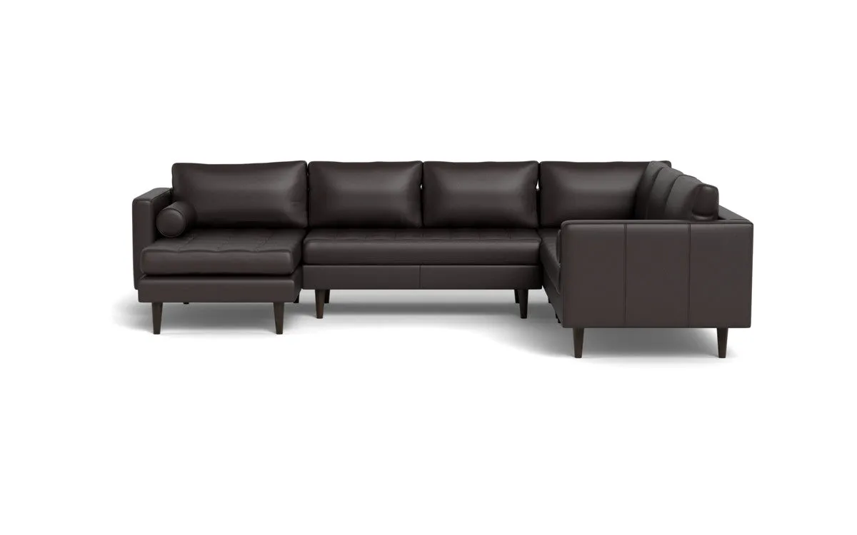Ladybird 133" Leather Corner Sectionals w. Left Chaise