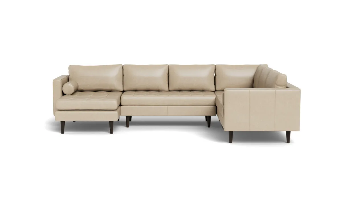 Ladybird 133" Leather Corner Sectionals w. Left Chaise