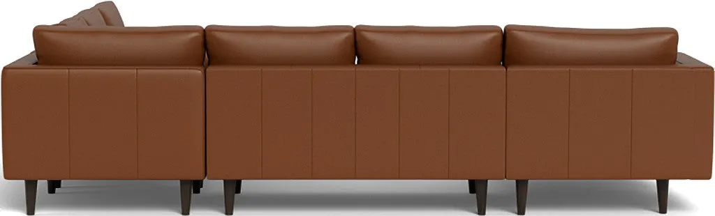 Ladybird 133" Leather Corner Sectionals w. Left Chaise