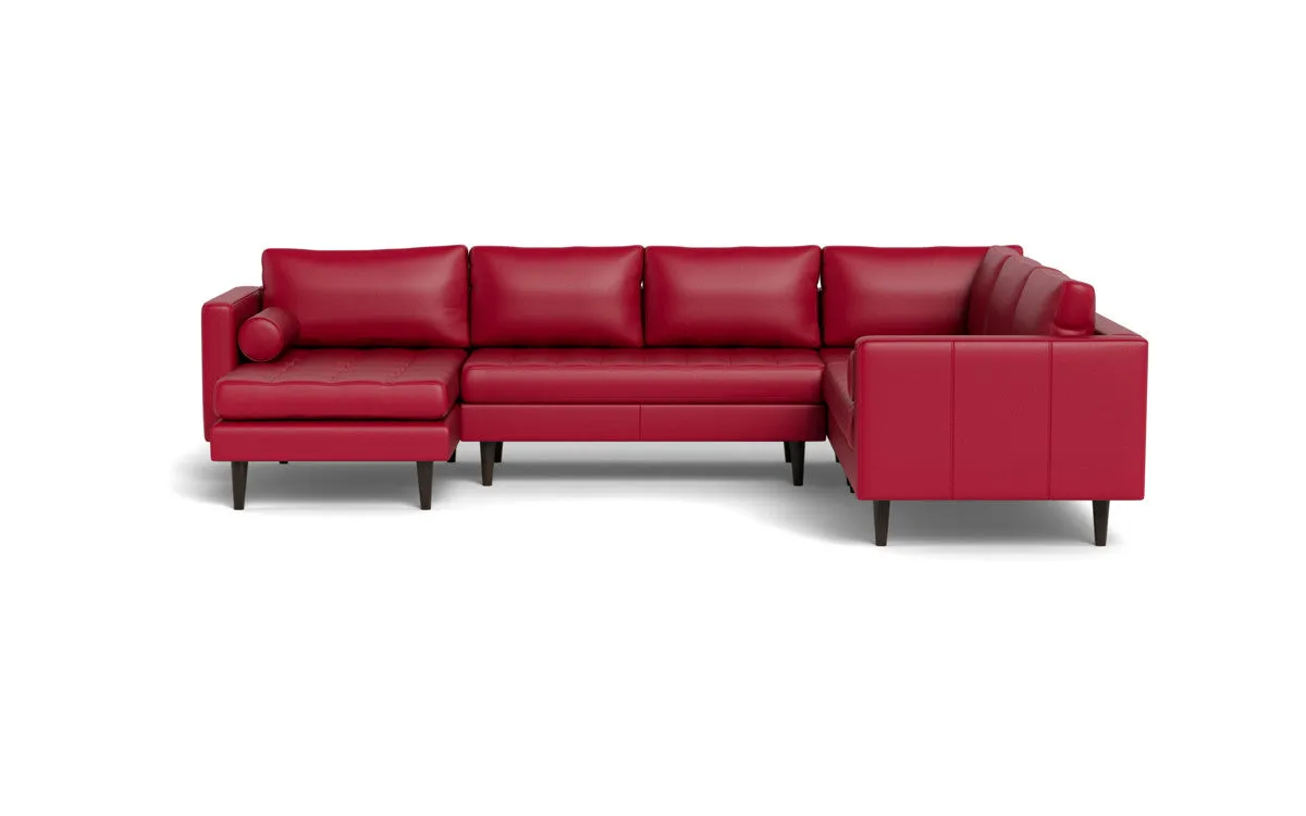 Ladybird 133" Leather Corner Sectionals w. Left Chaise