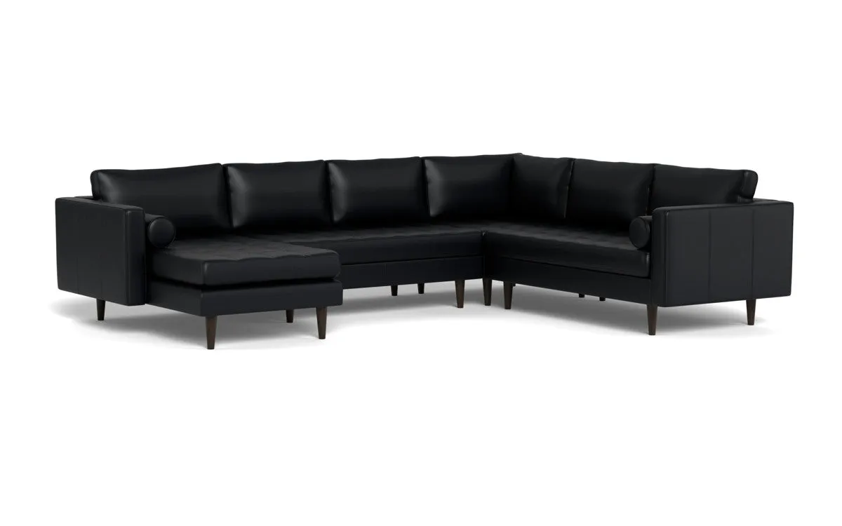 Ladybird 133" Leather Corner Sectionals w. Left Chaise
