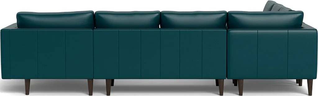 Ladybird 133" Leather Corner Sectionals w. Right Chaise
