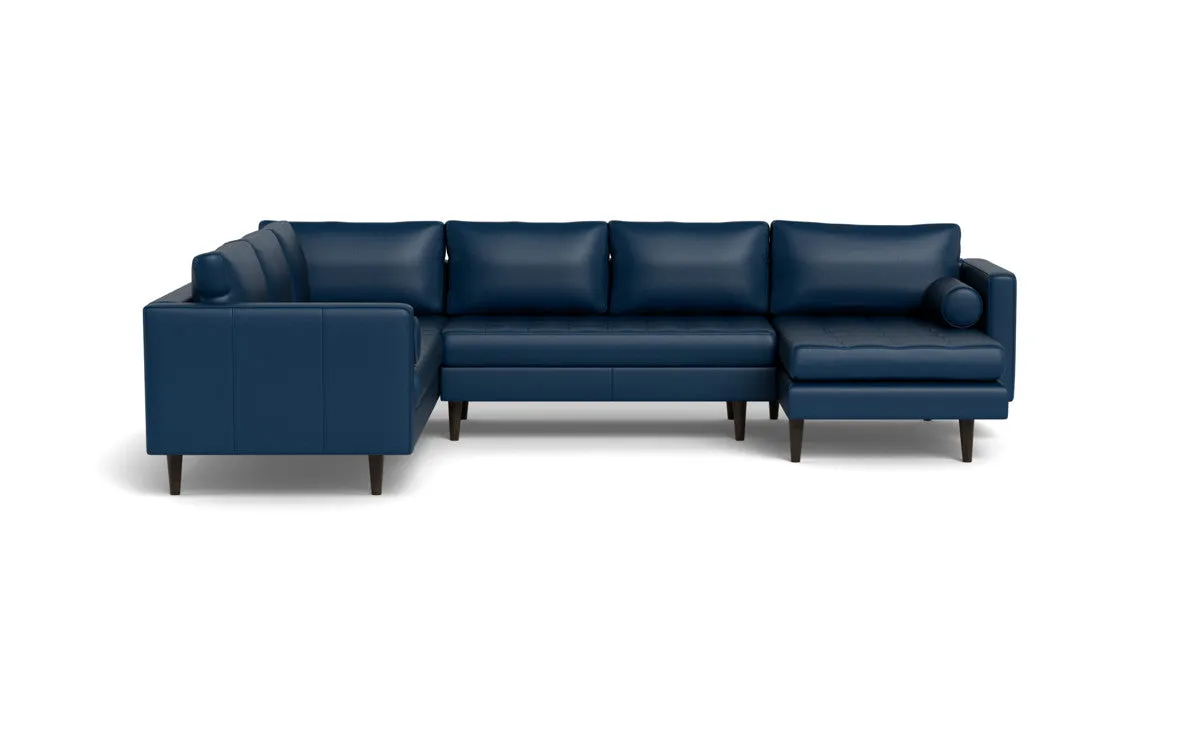 Ladybird 133" Leather Corner Sectionals w. Right Chaise