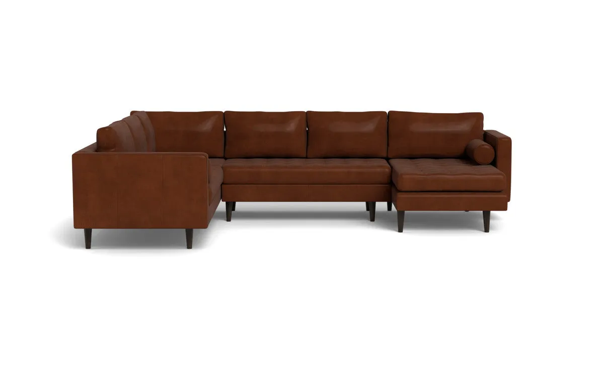 Ladybird 133" Leather Corner Sectionals w. Right Chaise