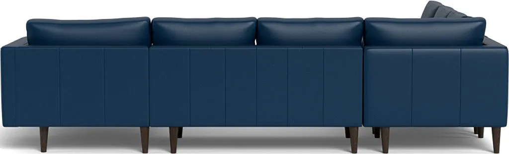 Ladybird 133" Leather Corner Sectionals w. Right Chaise