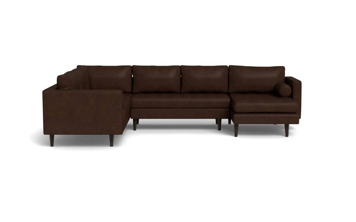 Ladybird 133" Leather Corner Sectionals w. Right Chaise