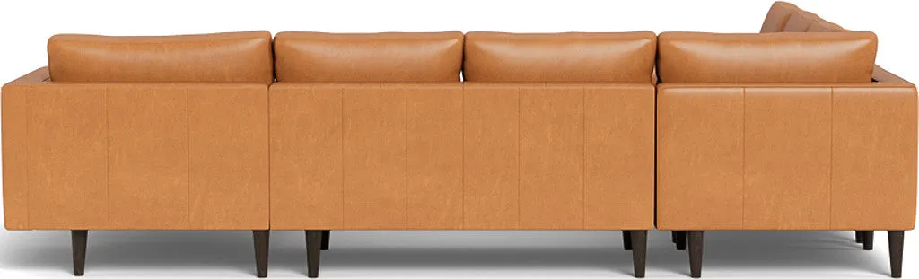 Ladybird 133" Leather Corner Sectionals w. Right Chaise