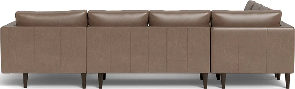 Ladybird 133" Leather Corner Sectionals w. Right Chaise