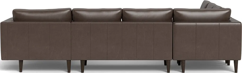 Ladybird 133" Leather Corner Sectionals w. Right Chaise