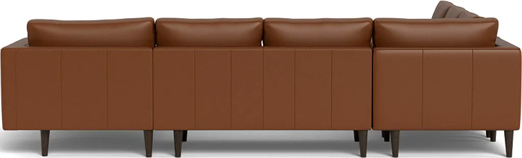 Ladybird 133" Leather Corner Sectionals w. Right Chaise
