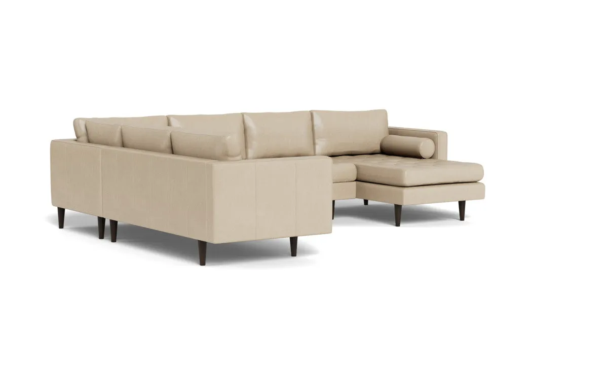 Ladybird 133" Leather Corner Sectionals w. Right Chaise