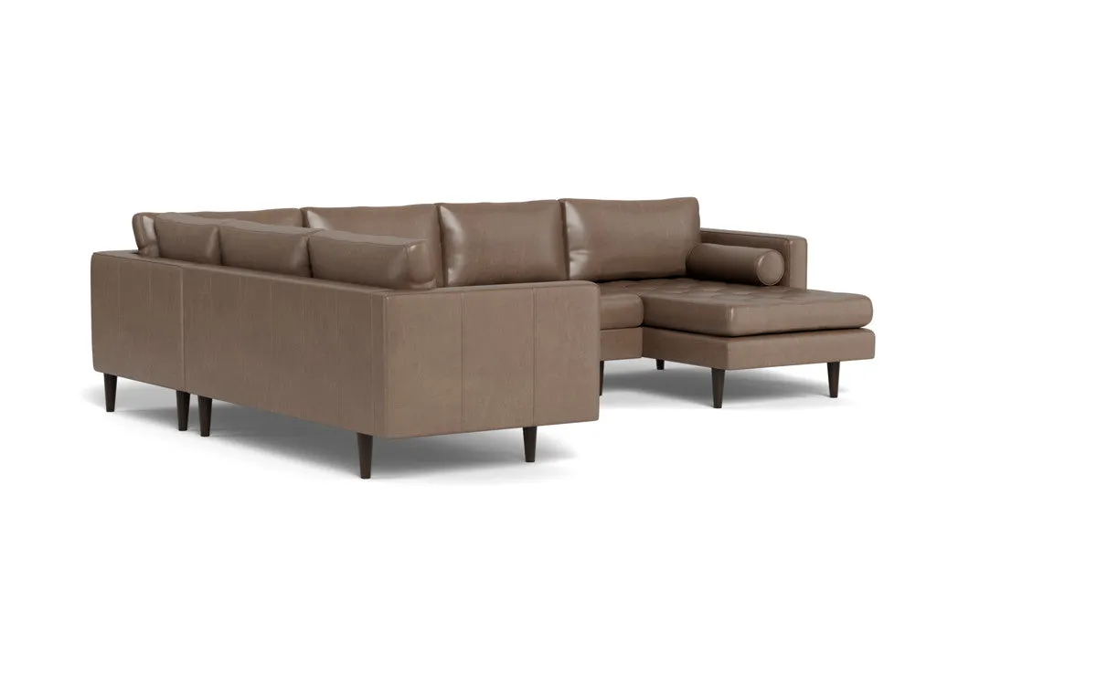 Ladybird 133" Leather Corner Sectionals w. Right Chaise