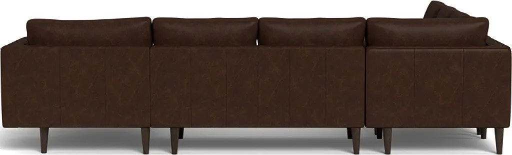 Ladybird 133" Leather Corner Sectionals w. Right Chaise