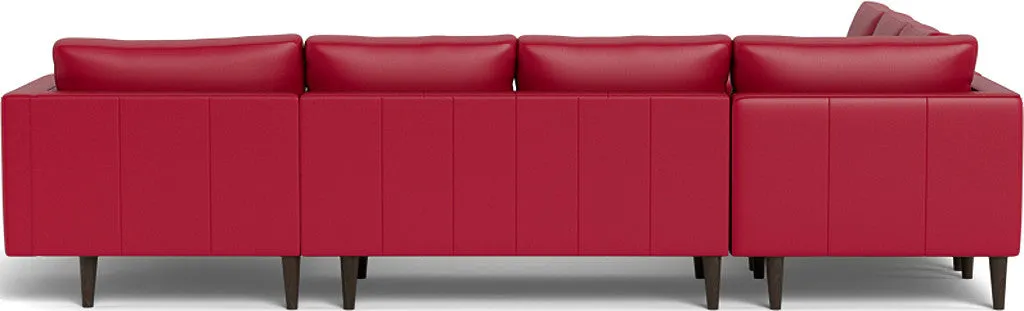 Ladybird 133" Leather Corner Sectionals w. Right Chaise