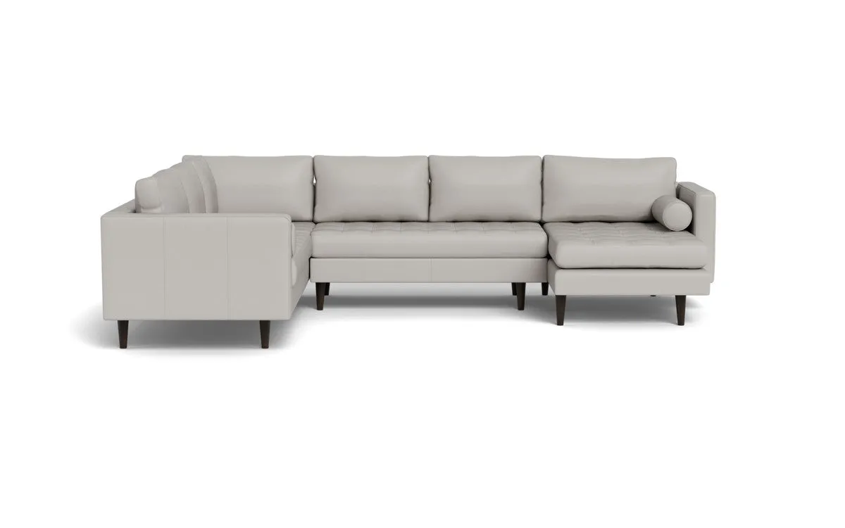 Ladybird 133" Leather Corner Sectionals w. Right Chaise