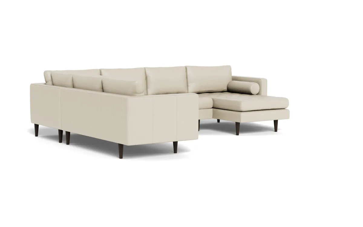 Ladybird 133" Leather Corner Sectionals w. Right Chaise