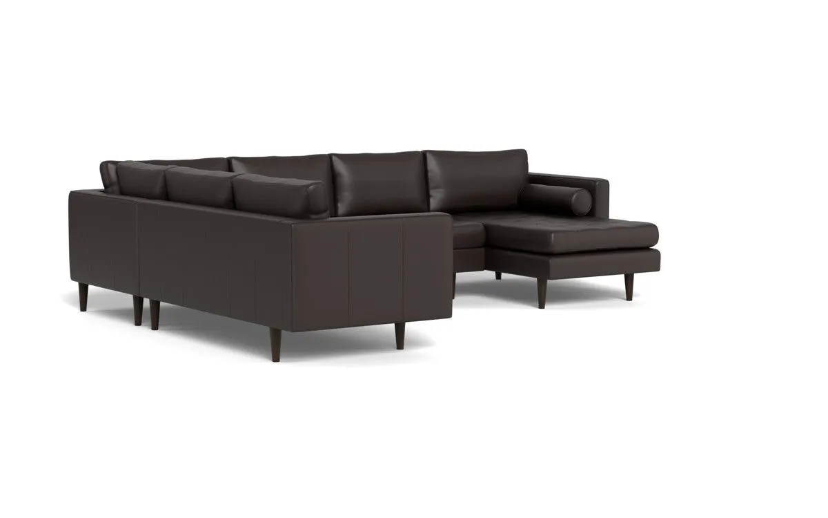 Ladybird 133" Leather Corner Sectionals w. Right Chaise